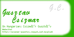 gusztav csizmar business card